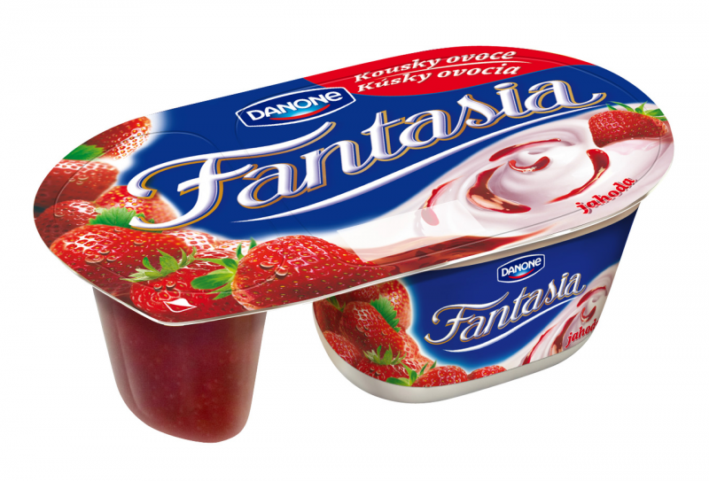 Danone Fantasia jogurt jagoda 4x122g. / 1 pakiranje