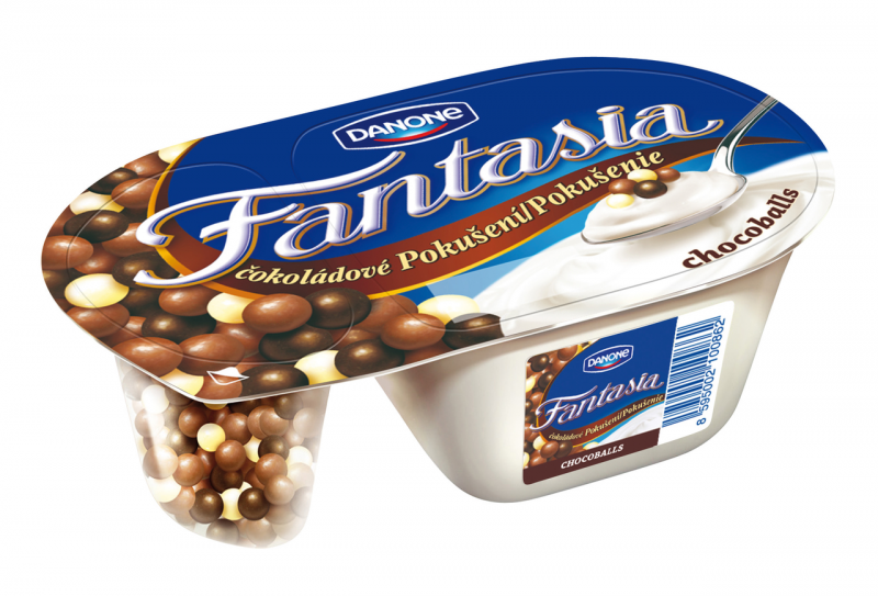 Danone Fantasia jogurtove čokoladne kroglice 4 x 100 g / 1 pakiranje