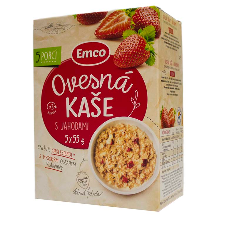 Express - instant ovseni kosmiči z okusom jagode 5x55g, Emco. / 1kos