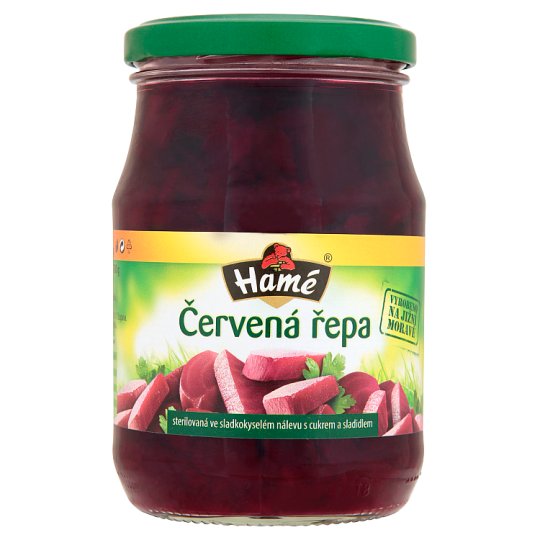 Rdeča pesa/kocke v sladko-kisli kumarici Hamé 330g. / 1kos