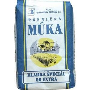 Navadna pšenična moka special 00 Extra 1 kg, mlin Pohronský Ruskov. 0,89 € vklj. DDV