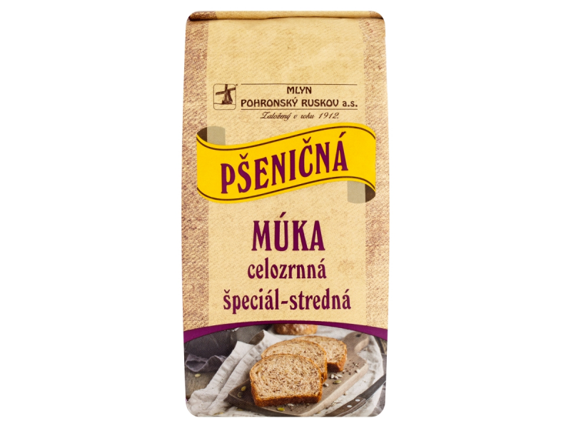 Polnozrnata pšenična moka special medium 800 g, Pohronský Ruskov Mill. / 1 kos.