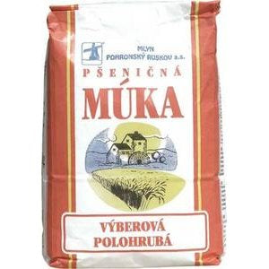 Izbrana polgroba pšenična moka 1 kg, Pohronský Mill Ruskov. 0,89 € vklj. DDV