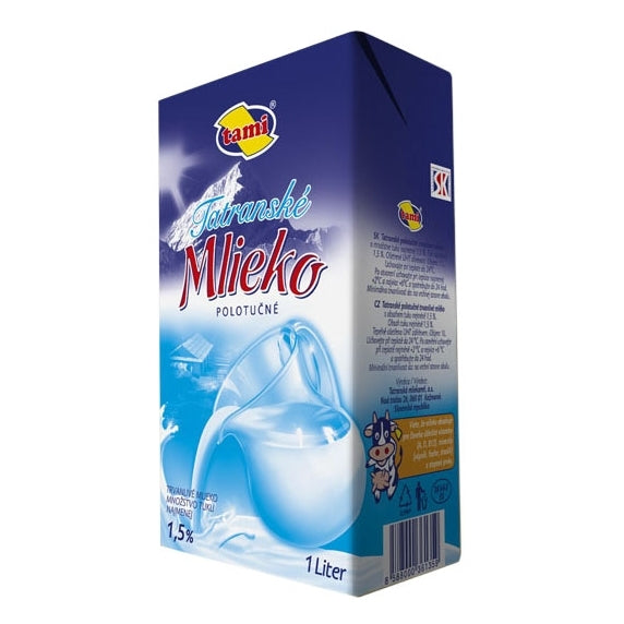 Polposneto mleko, trajno, 1,5 %, 1 l / 1 kos