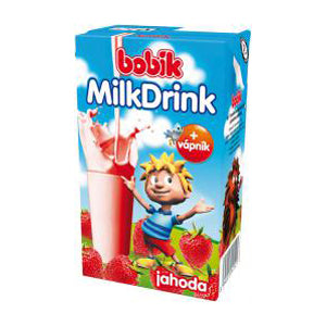 Bobík Mlečni napitek jagoda 250 ml. / 1 kos