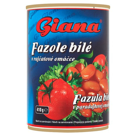 Beli fižol v paradižnikovi omaki Giana 410g, (425ml). / 1kos