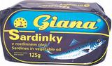Sardine v rastlinskem olju 125 g, Giana. 1,20 € z DDV