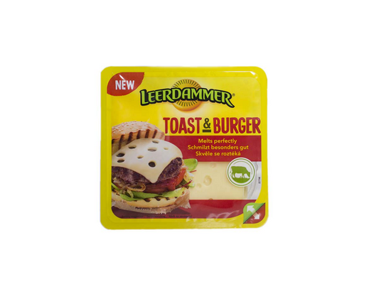 Leerdammer Toast in hladne rezine burgerja. 125 g. / 1 kos