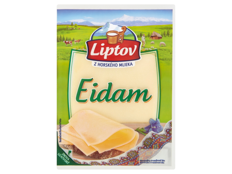 Liptov Eidam neprekajene rezine 100 g. / 1 kos