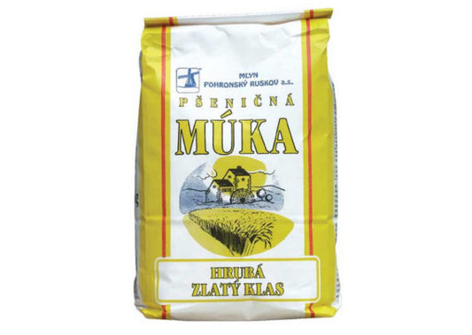 Pšenična groba moka Golden Ear 1 kg, Pohronský Ruskov. 0,89 € vklj. DDV