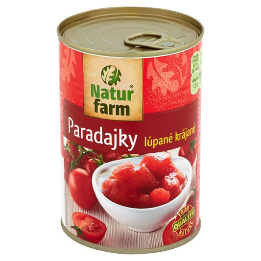 Olupljeni in narezani paradižniki Natur Farm 400g. / 1kos