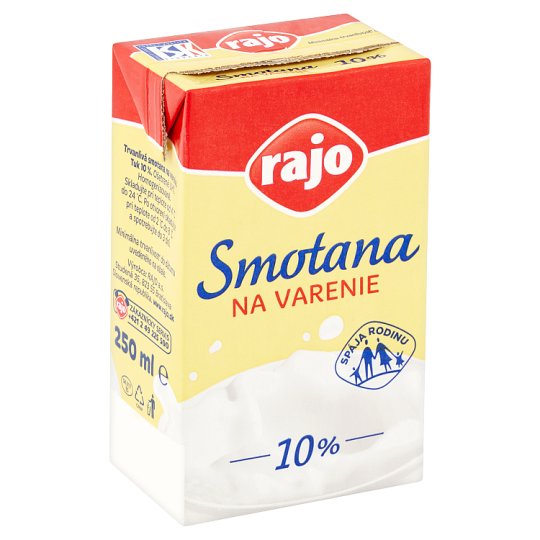 Rajo smetana za kuhanje 10%, 250 ml / 1 kos.