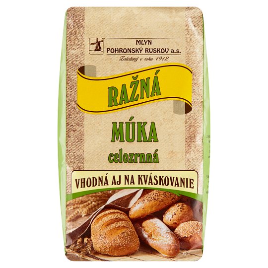 Polnozrnata ržena moka 750g, Pohronský Ruskov Mill. / 1 kos